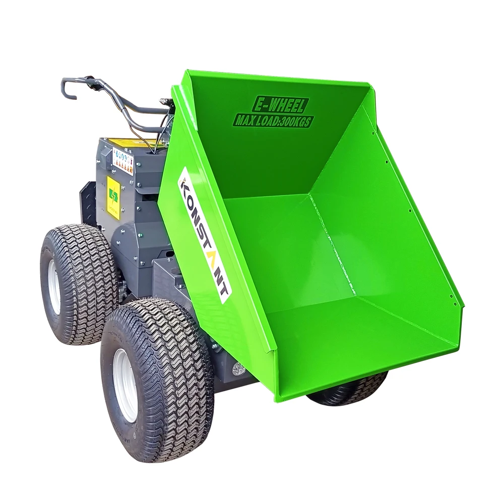 300kg Loading Capacity Self-drive Hydraulic Tipping 4WD With Disc brake Stand platform Hydraulic By HPU Tracked Dumper