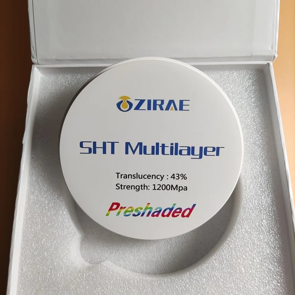 CE approved  SHT  zirconia dental block/ zirconia blank disk for CAD CAM Open system