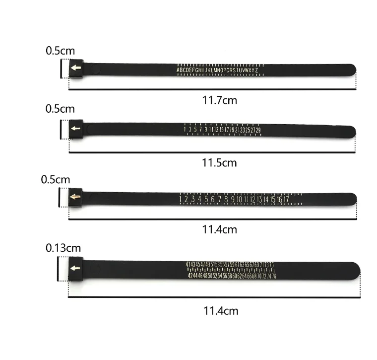 Reusable custom logo plastic US EU JP AU HK KR size ring sizer measuring tool