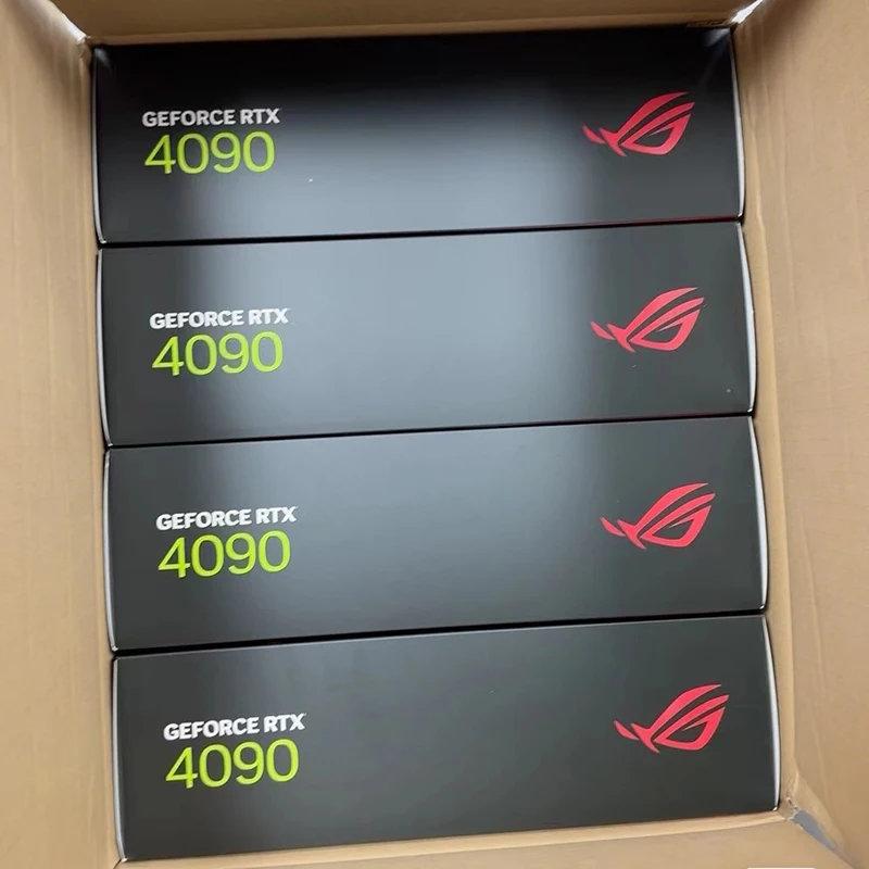 2023 новый A-sus RTX 4090 ROG STRIX черный белый 24 ГБ GDDR6 для игрового ПК компьютера в наличии