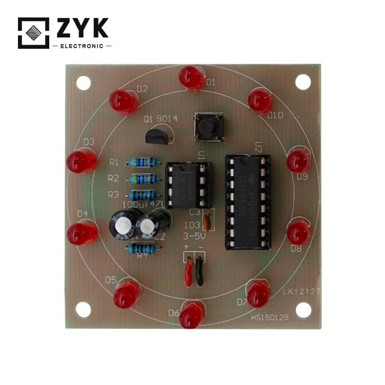 High Quality DIY Electronic LED Flashing Wheel of Fortune Kit Factory Wholesale Price