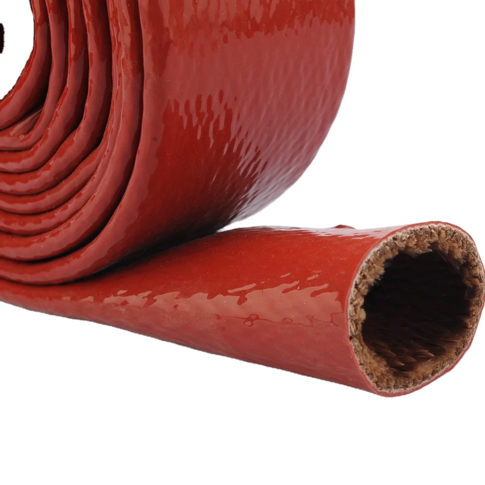 high quality silicone fiberglass braid ID4mm-150mm heat insulation tubing