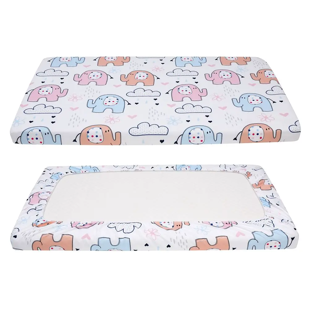 100% Natural Cotton Fitted Crib Sheets Baby Sheet Set for Standard Crib and Toddler mattresses