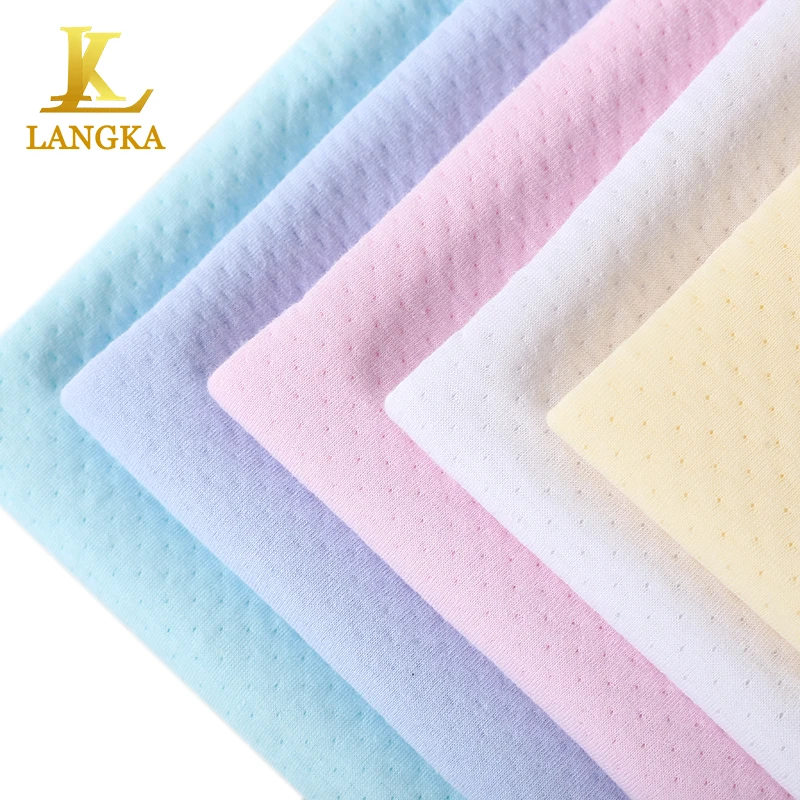 Langka 40S 280g High Quality Solid Cotton And Polyester Blend Jacquard Thermal Fabric For Clothing