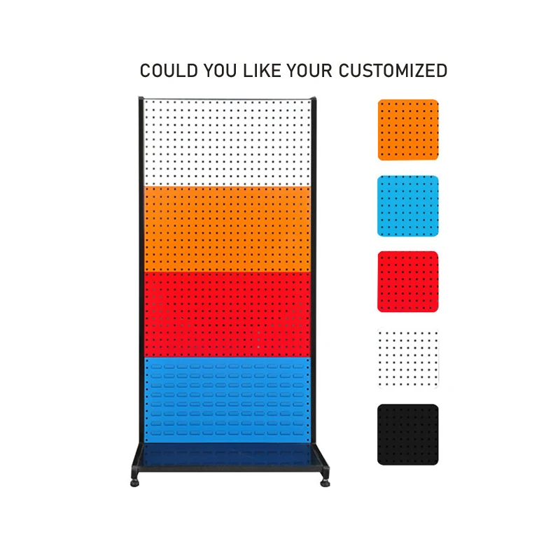 Hot sale parts steel Display stand Hardware showroom single/double sided iron shelves Hardware retail store shelves