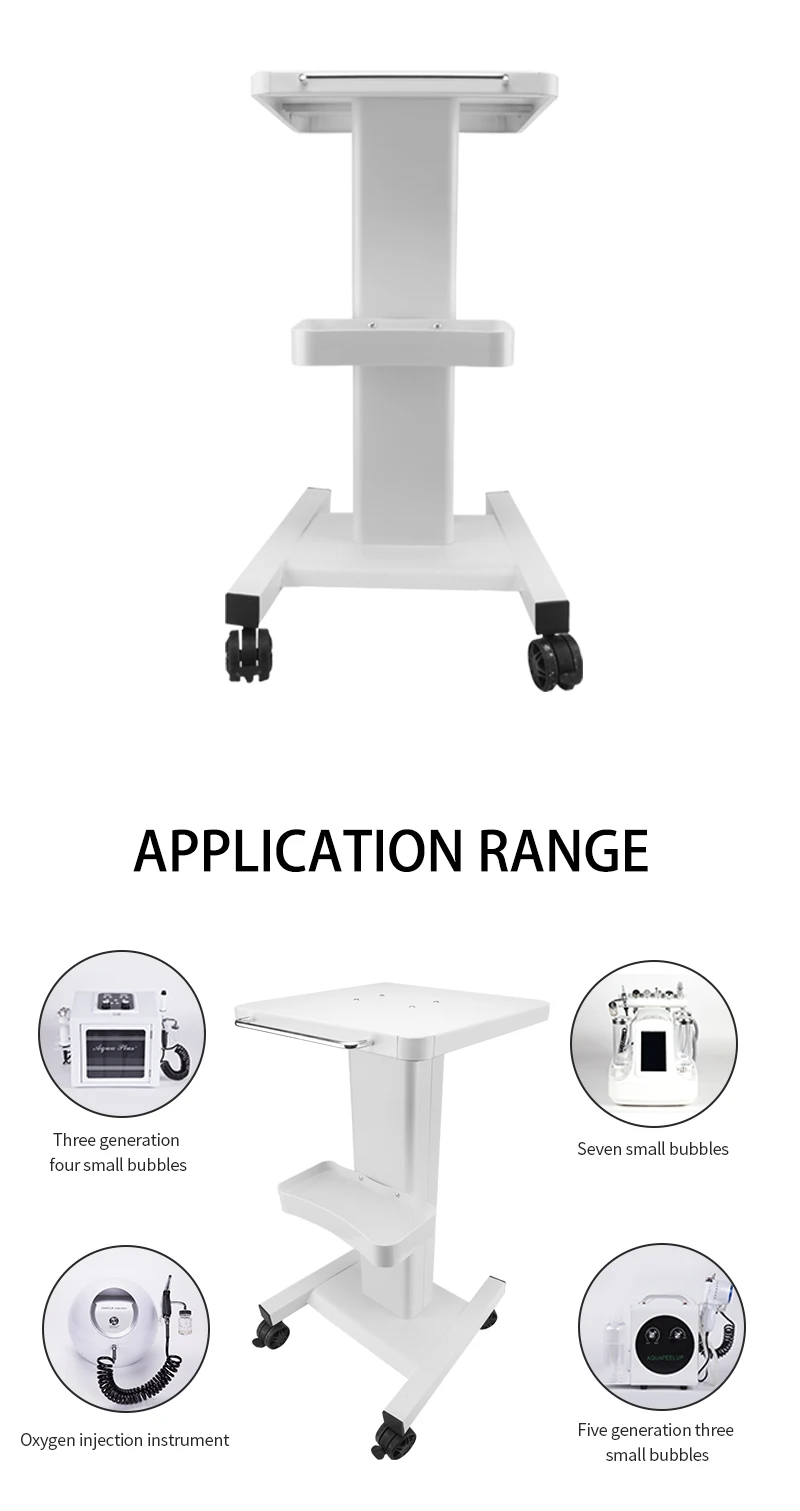new arrival modern white Plastic Beauty  Salon Mobile Hairdressing Trolley Cart