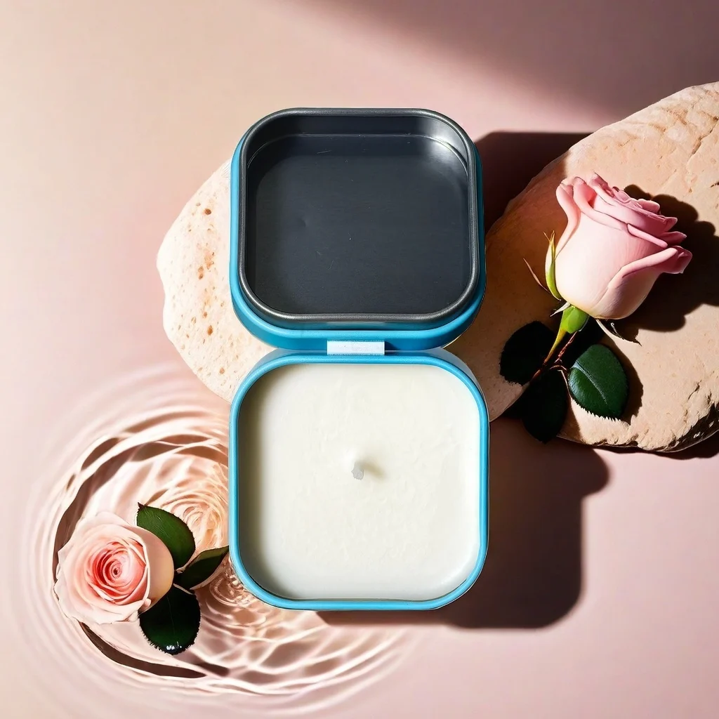 Loysu Cube Sugar Soy Wax 70g Scented Candle with Velvet Rose Oud Floral Scent Aroma Fragrance for Home Hotel Restaurant Gift