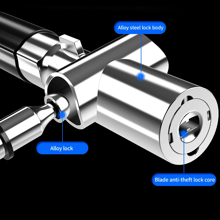 Xunting 1.0/1.2/1.5M High Security Bike Cable Lock Fashionable Bicycle Wire Foldable Lock Road Mountain Bike Cycling Safety Key