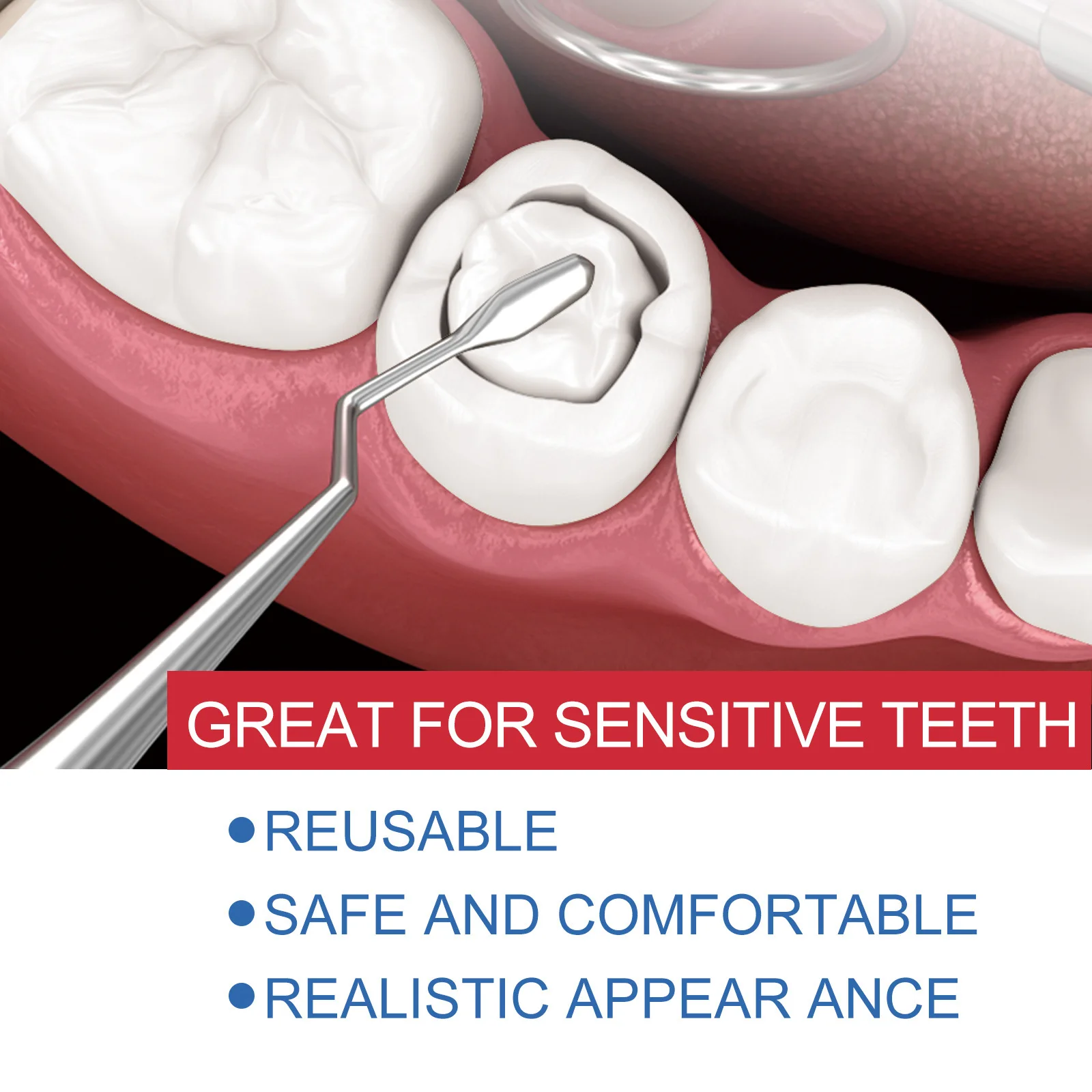 EELHOE False Teeth Solid Glue Teeth Dental Filling Temporary Tooth Repair Kit