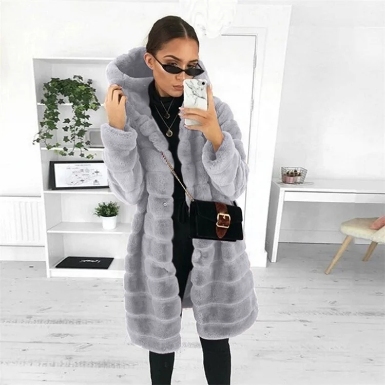 Plus Size Clothing Women Coat Custom Fleeces Outwear Winter Faux Fur Jackets For Women
