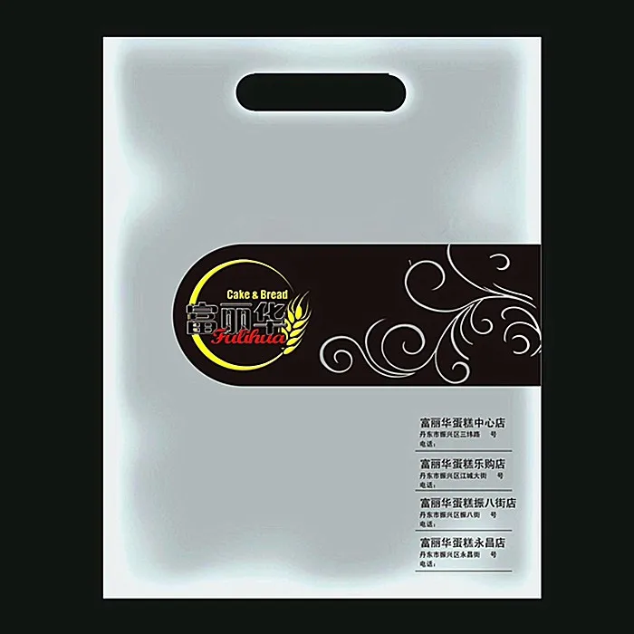 Customized Size Logo Printing Grip Hole Shopping Bag Die Cut Handle Shopper Bag