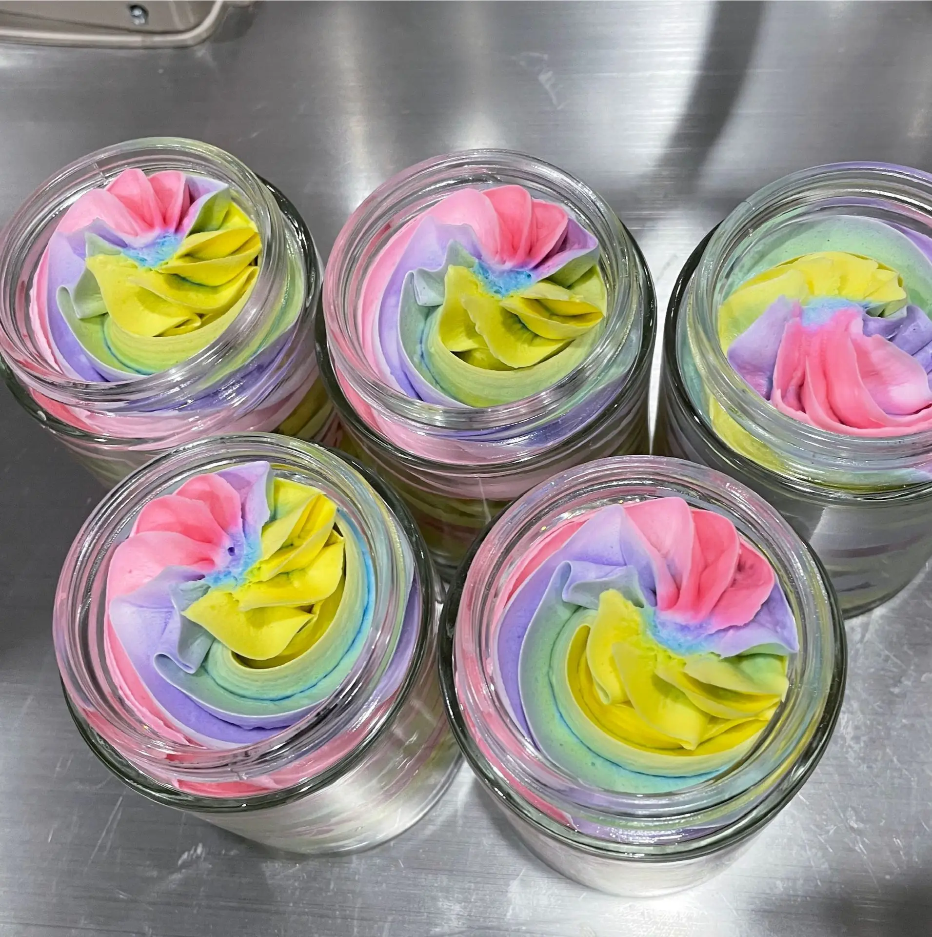 Unicorn Color Fruit Ice Cream Whipped Body Butter Infused with Matcha, Acaii, Rose and Collagen Moisturizing Body Cream