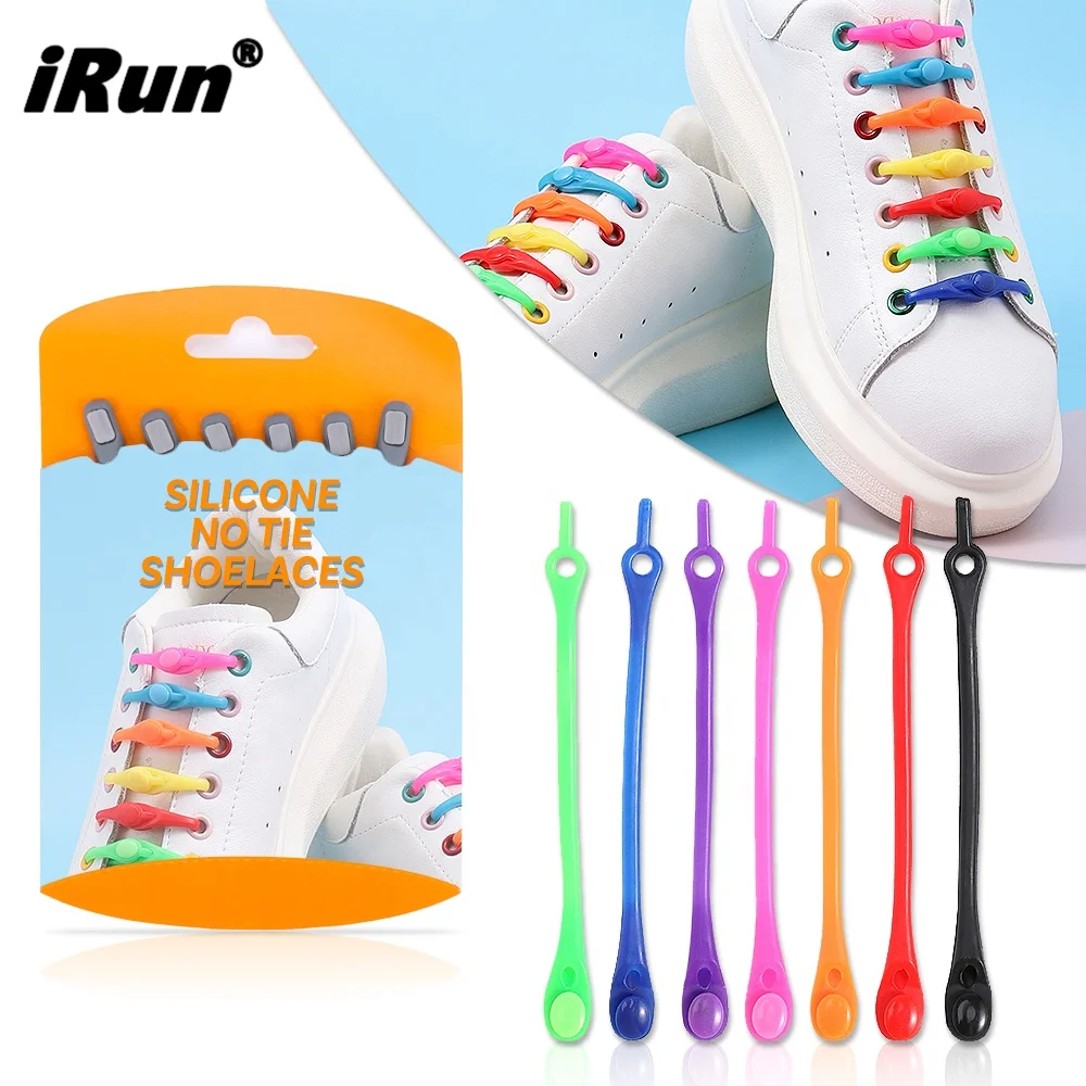 IRun один размер подходит для всех эластичных шнурков водонепроницаемые силиконовые бесплавные шнурки обуви работ и пеших прогулок с отверстием