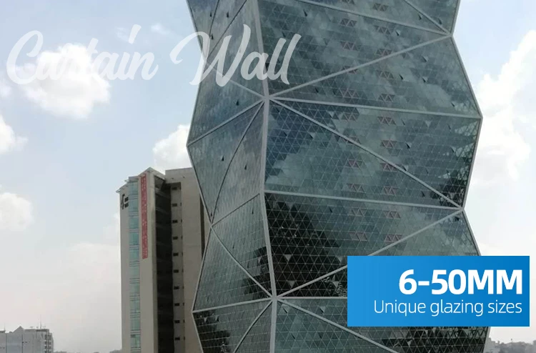 Unique Design Kenya Prism Tower Aluminum perforated facade panel aluminum curtain wall