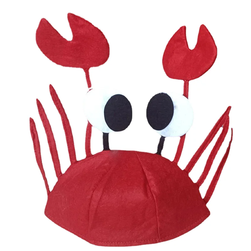 Red Lobster Crab Sea Animal Hat Funny Christmas Gift Costume Accessory Cap Performance Props