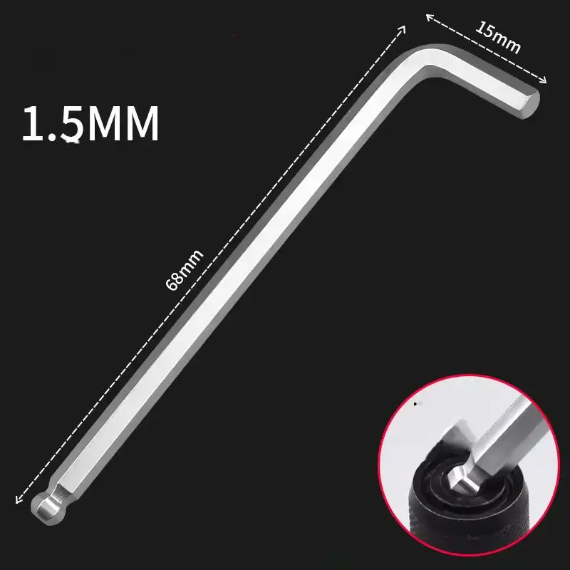 High Quality Customized Extended Ball Head Hex Key Wrench Allen Wrench Set Hexagonal Key Wrench