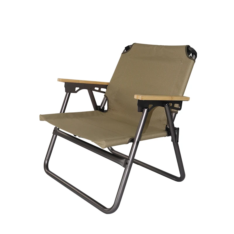 Бесплатный образец Areffa Oem фабрика Буковый подлокотник складной походный стул складной