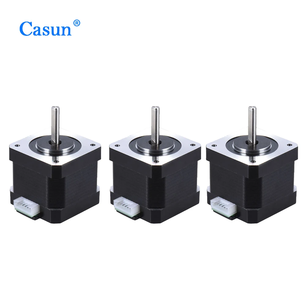 Шаговый электродвигатель 17HS15-1704S Casun DC 24 в 1,7 а nema 17 42x42x35 мм 0,45 нм для 3D-принтера с ЧПУ