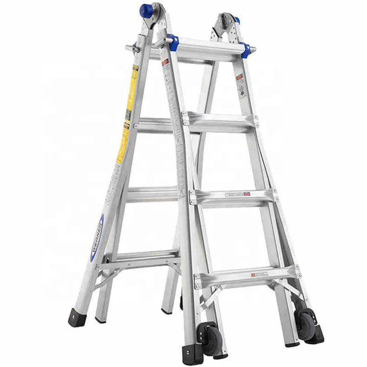High quality 3-7 steps aluminium folding stairs durable multi-functional telescopic ladder