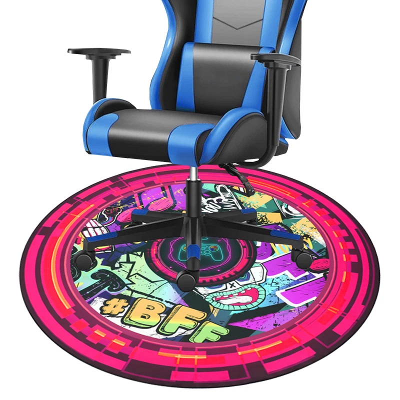 Уникальный дизайн домашний полиэстеровый напольный коврик для офисного кресла игровой