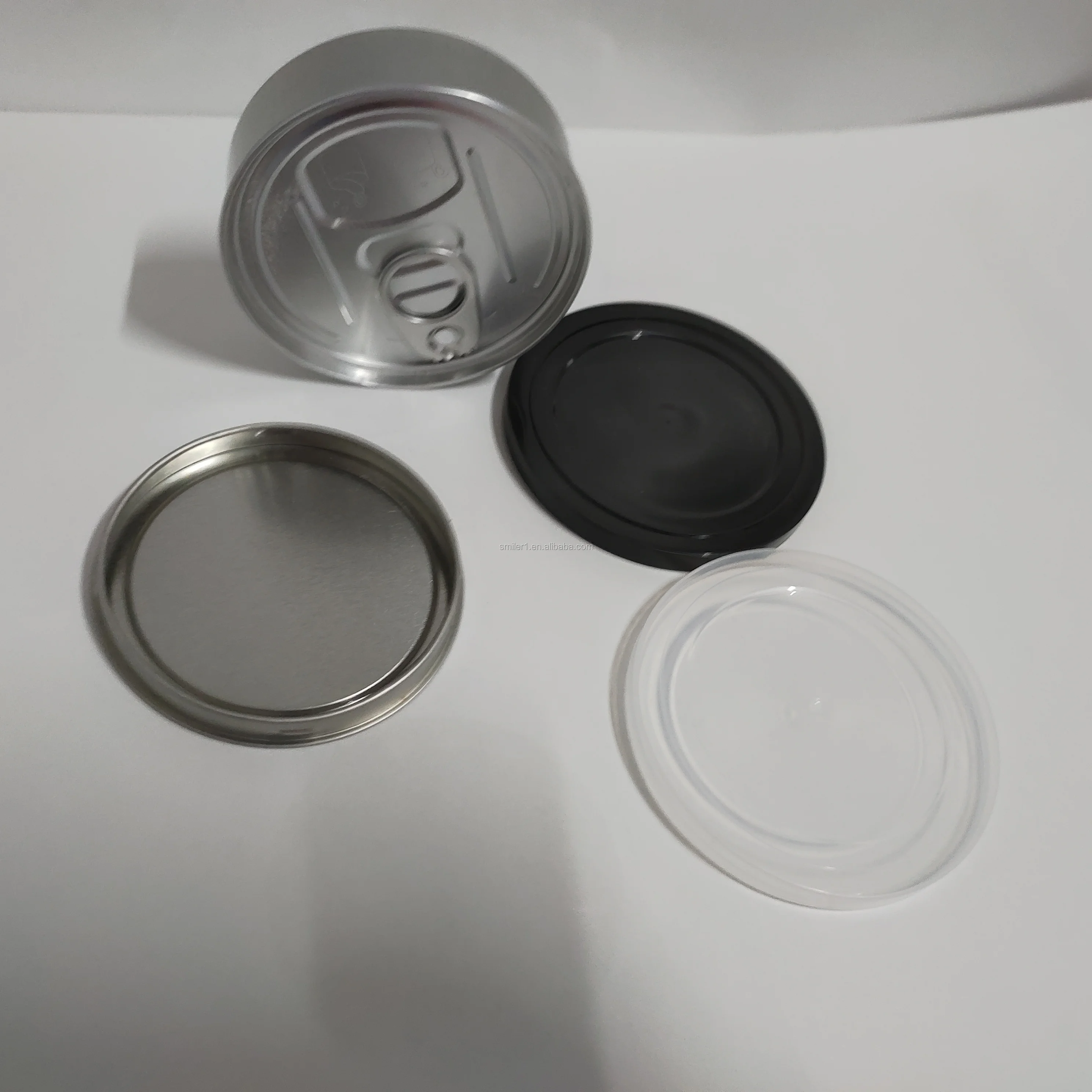 
Cali pressitins custom flavors logo stickers hand close press it tin tuna can for herb 