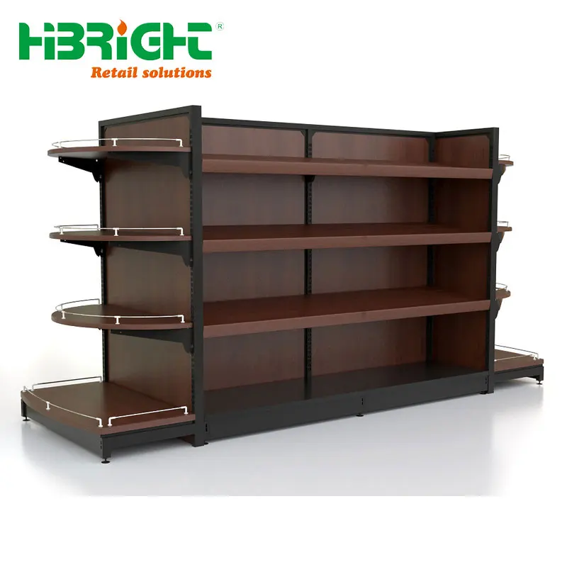 Cheap Wall Side Wholesales High Grade Bakery Equipment Gondola Wood Display Cabinet