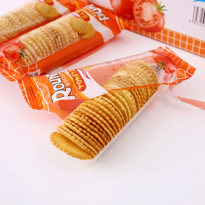 26g Bag Packing Halal Snack Vegetable Salty  Cracker Biscuit