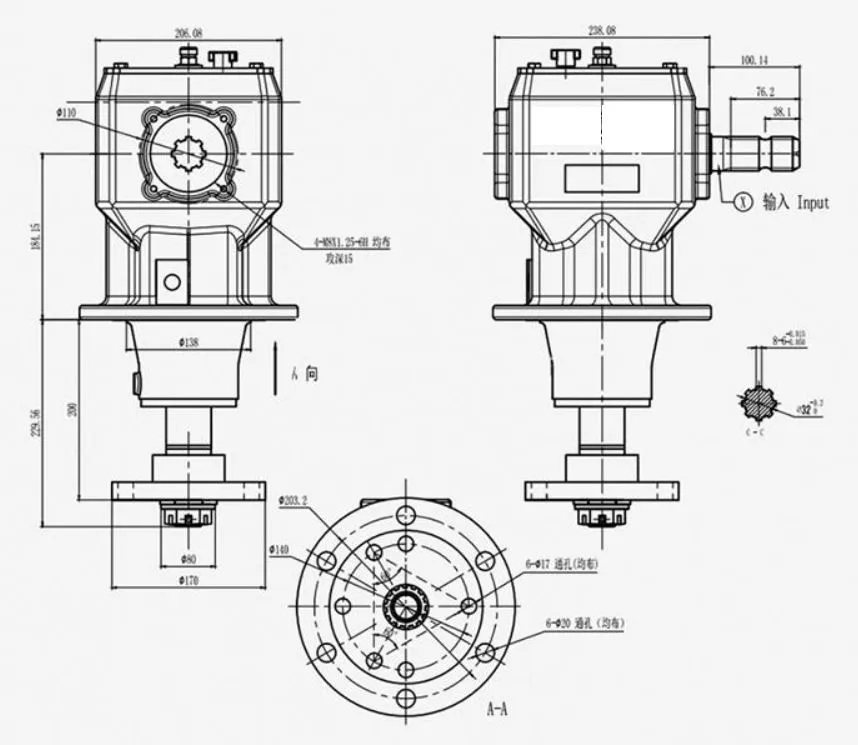 agricultural lawn mower gearbox Tiller Agricultural Gearbox For Flail Mower