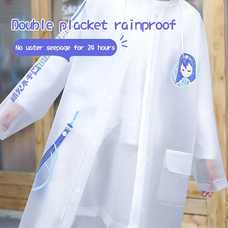 Lovely kid raincoats modern Waterproof plastic eva Hooded rain coat For Kid cover school bag