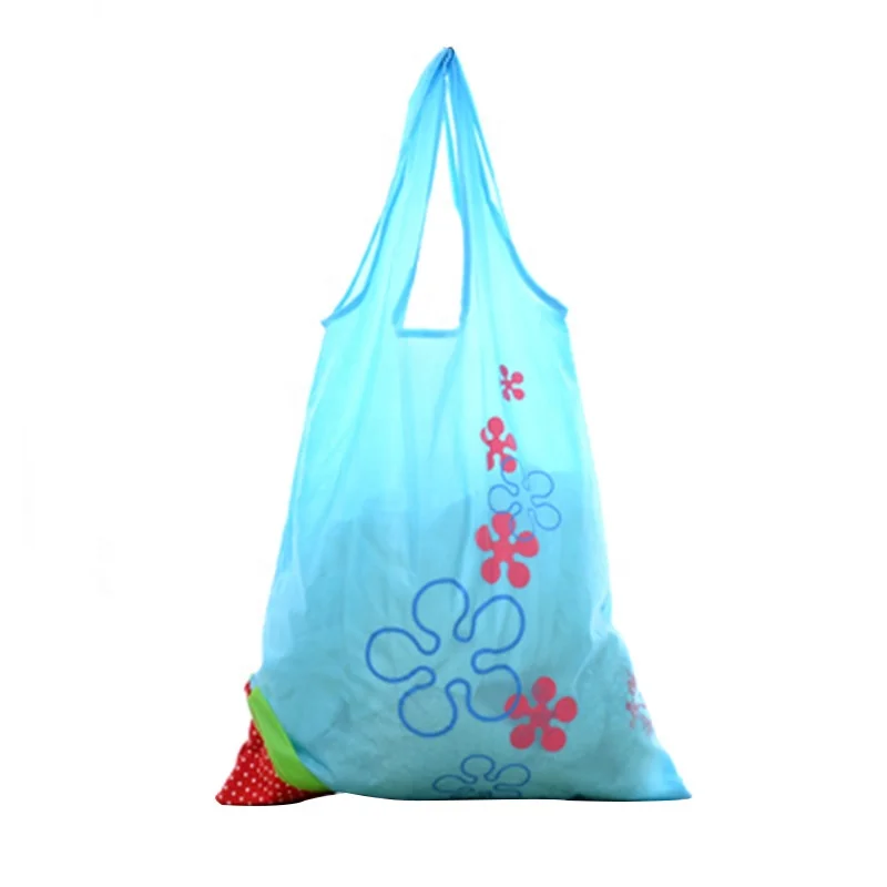 Strawberry bag Oxford Cloth folding logo portable fruit reusable non-woven custom shopping bag