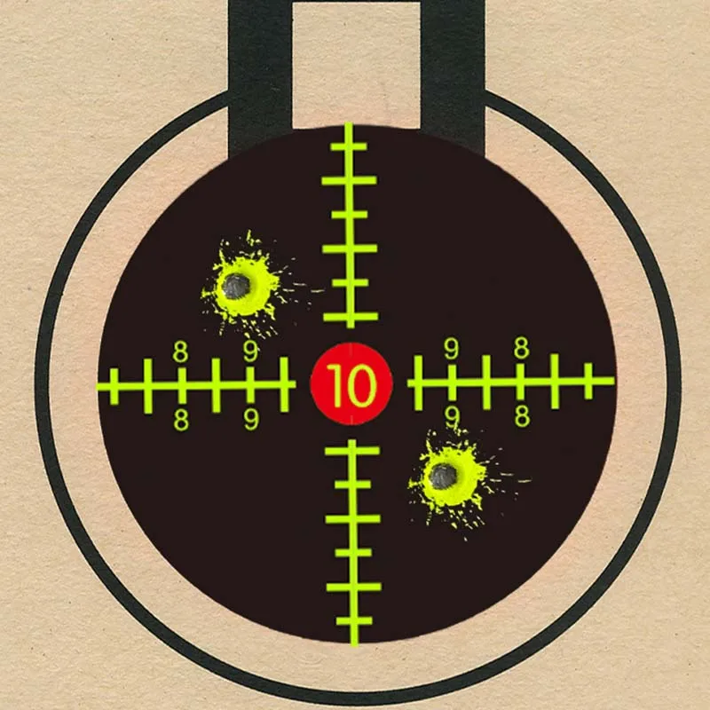 3 Inch 200pc/roll Self Adhesive Shooting Splatter Targets with Fluorescent Green Impact Round Reactive Targets