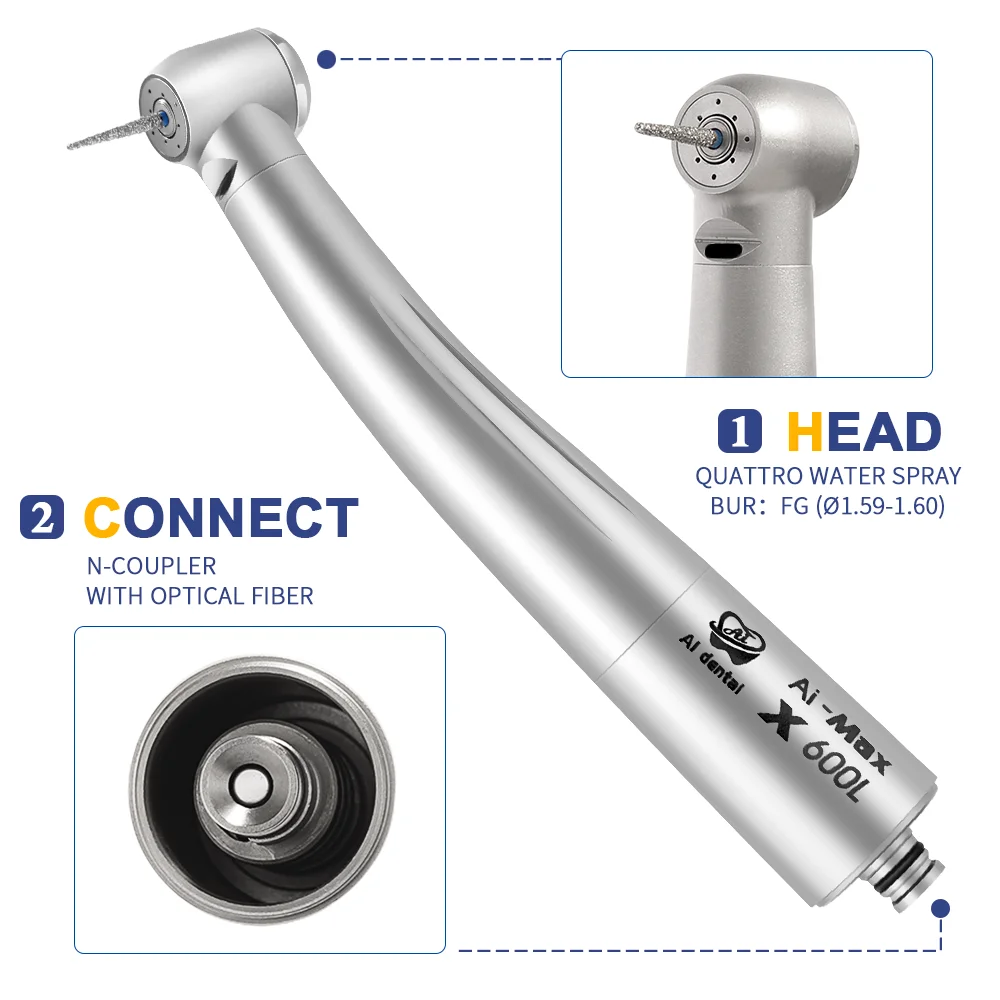 Стоматологические расходные материалы ротор воздушной турбины керамические подшипники наконечник Высокоскоростная дрель светодиодная муфта стандартная головка кнопка X600L