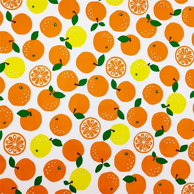 Lightweight thick color fastness custom cherry fruit digital print precut 100% cotton quilted fabric tecido para roupa for dress