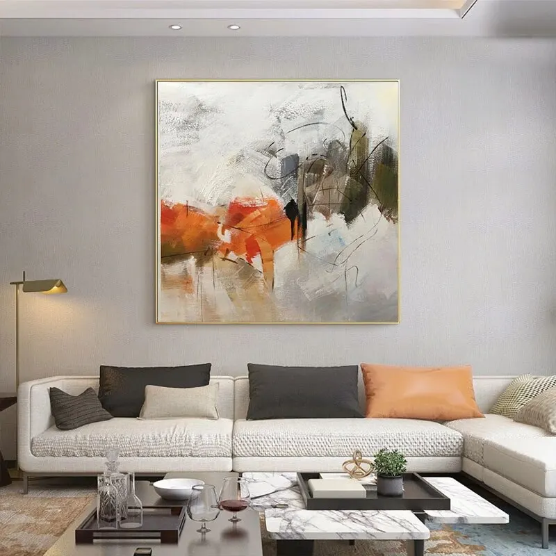 Dropshipping Living Room Home Decor 100% Hand Painted Abstract Modern Textured Gold Gleaming Acrylic Oil Painting
