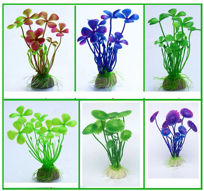 Wholesale Artificial Plastic Plants Aquarium Decor Fish Tank Decoration Ornament