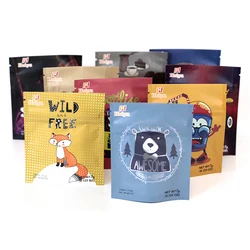 Reclosable Food Grade Safe Plastic Locking Bag with Tear Notches Pouch Customised Self Sealing Aluminum Foil Snack Package Bags