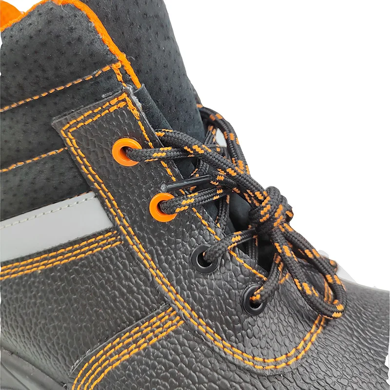 safty boots men work Embossed cow leather waterproof S3 steel toe mesh lining safety shoes