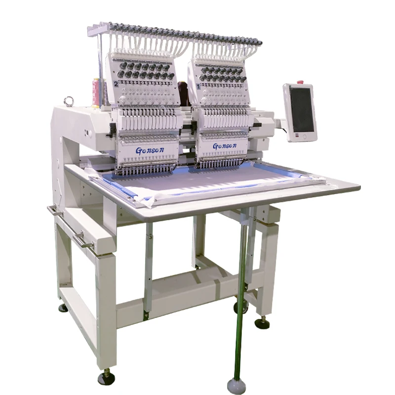 1200 RPM high speed brother two head sewing machinery single head programmable embroidery machine for cap shirt