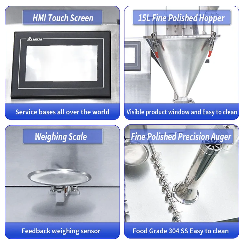 Wholesale Semi Automatic Pepper Spice Coffee Powder Small Manual Auger Powder Filling Machine