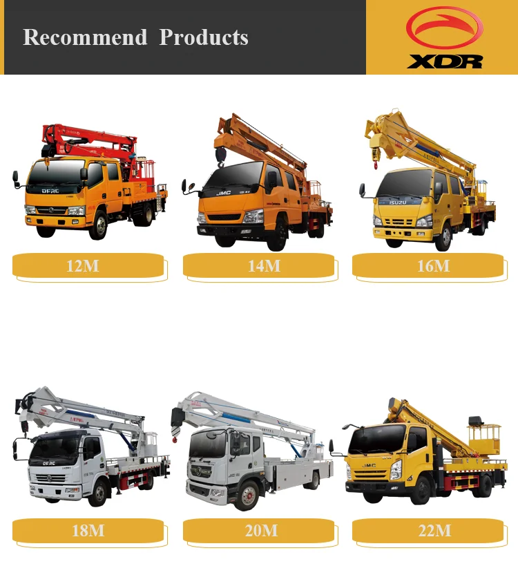 Chinese factory low price crane 20m 10m 14m platform hand truck aerial platform truck with bucket for sale