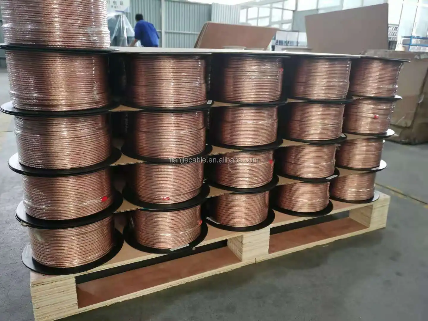 TIANJIE PVC Speaker Cable Wire Transparent OFC Copper - 14awg Ribbon Audio Cables BC / TC / CCA Rohs Compliant Clear PVC CN;ZHE