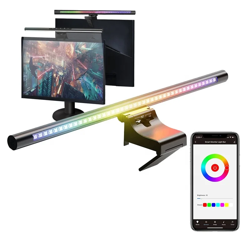 Anti-Glare Desk Smart Lamp Eye Protection Tuya LED RGB Monitor Light Bar