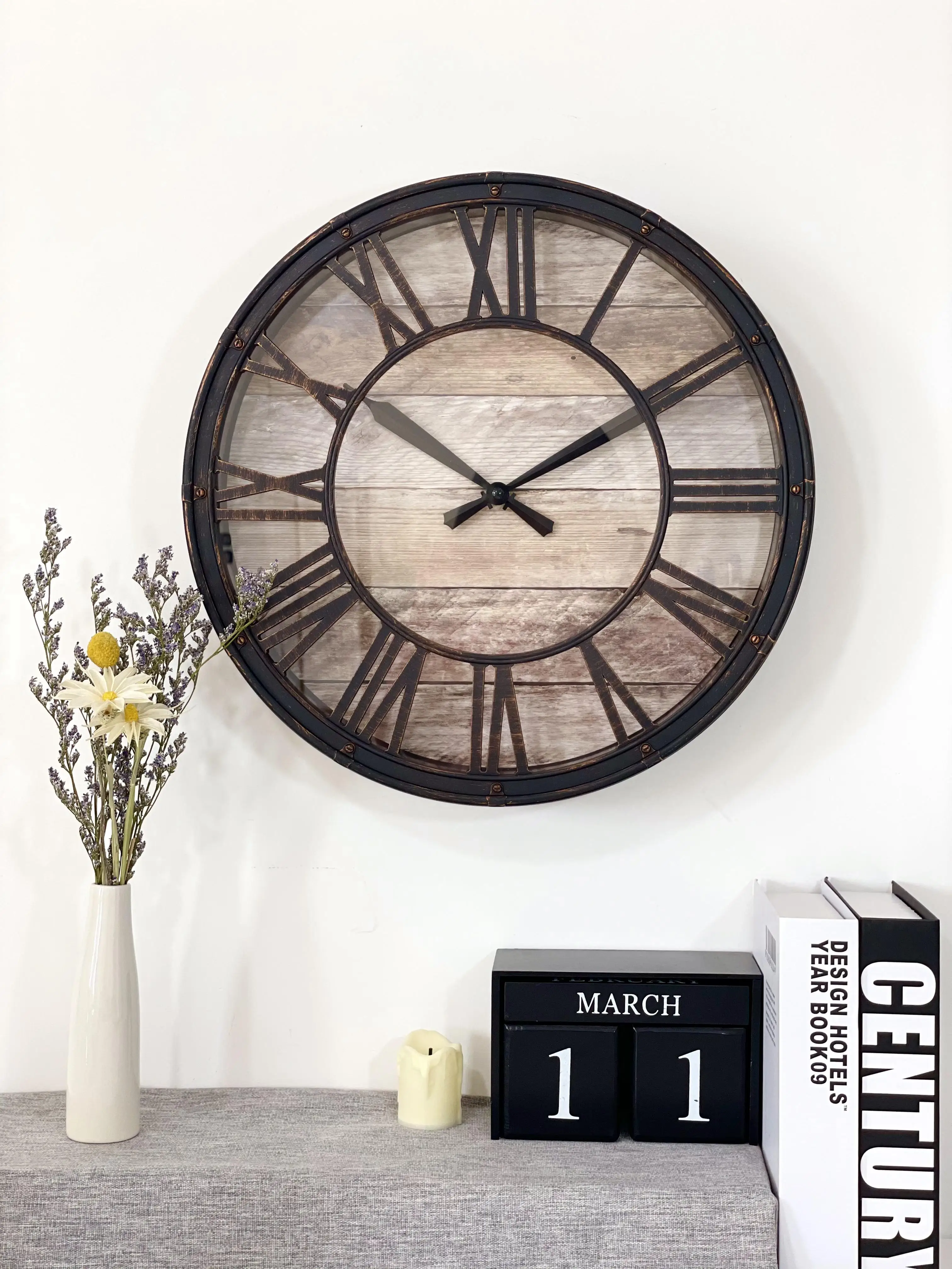 Factory Sale Various Retro Wall Plastic Clock Designer Home Decor Using