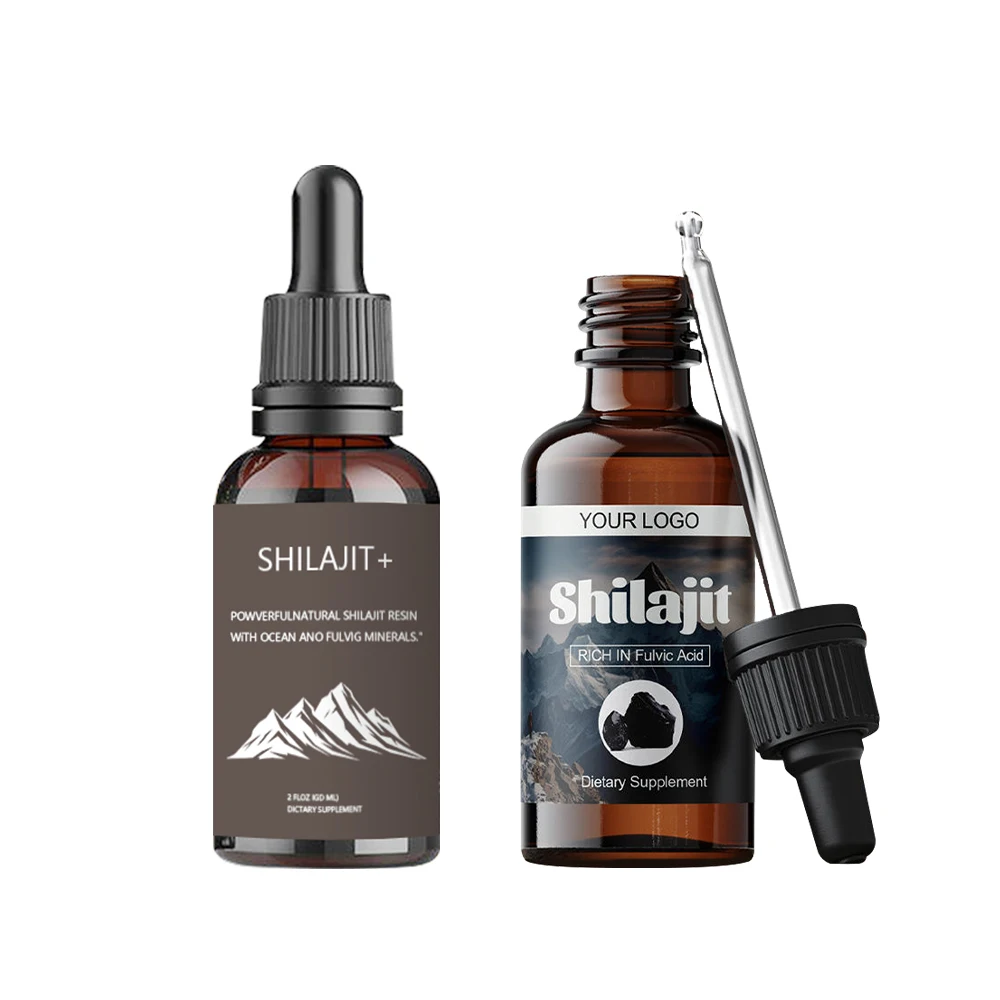 Pure Natural Shilajit Extract Liquid Himalayan Shilajit drops Rich in 85+ Trace minerals Humic Fulvic Acid for energy