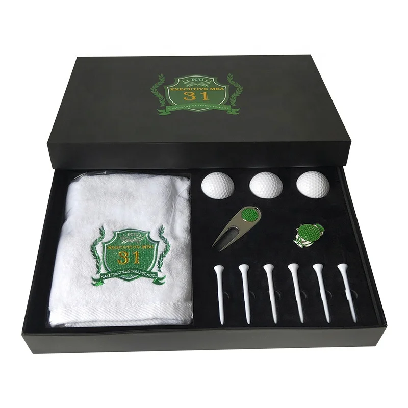 Newest Wholesale Custom Upscale Golf Towel Gifts Set for Golf Gift Suit