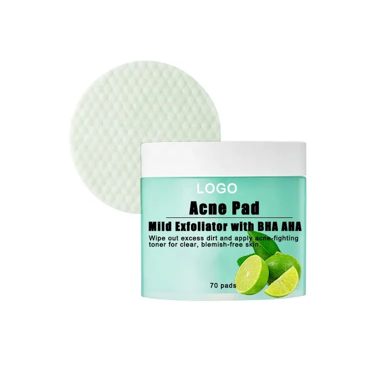 OEM ODM face care exfoliating resurfacing AHA hyaluronic salicylic glycolic acid acne remover pads Skin Care