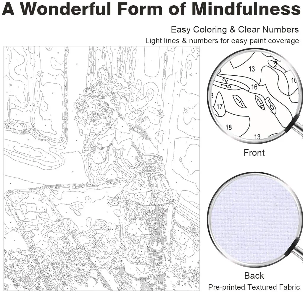 DIY digital painting picture coloring zero-based hand-painted oil painting unique gift home decoration children