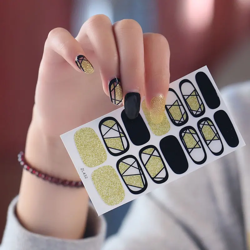 HuiZi wraps supplies Art 3D flag design nail sticker