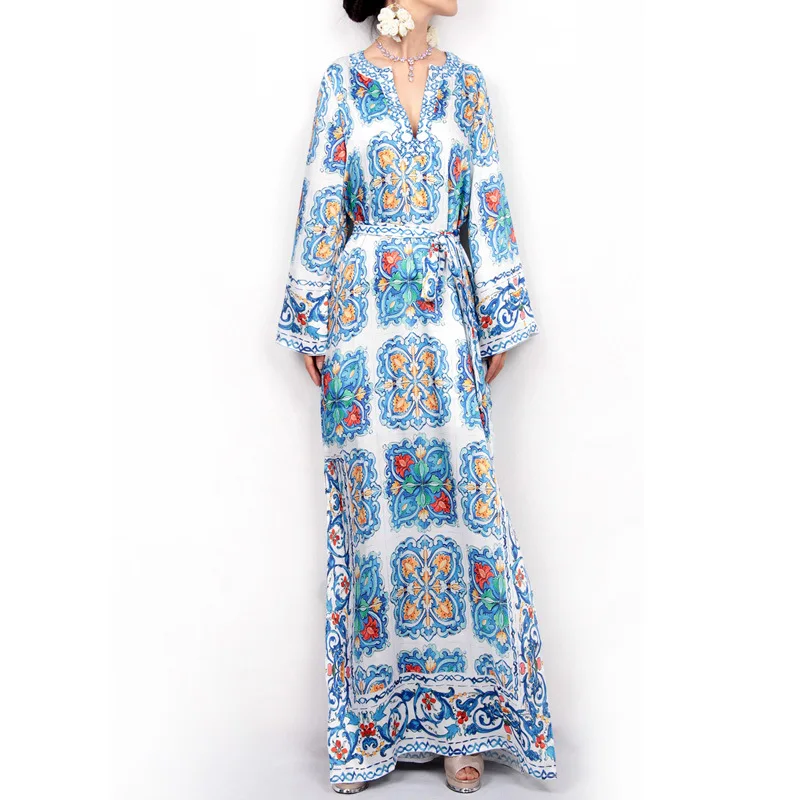 
2021 Hot new style customizable Ramadan Muslim ethnic costumes in fashion abaya islamic clothing tunic women 