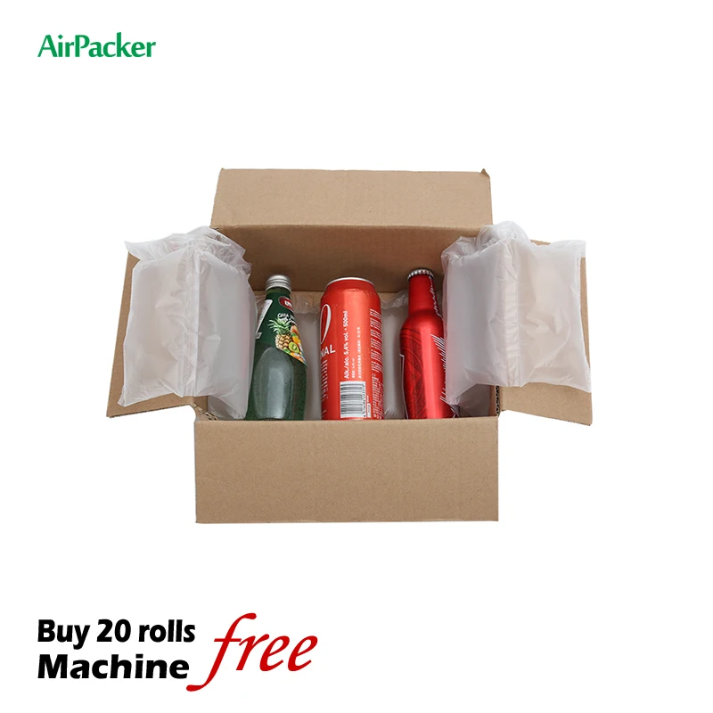 8' x 5'  shipping stuffing inflatable filling pillow plastic roll void fill air bag for cushion packing protection